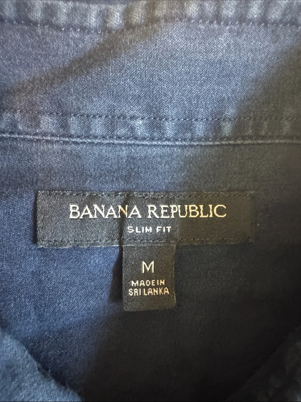 Banana Republic Navy Denim Button-Down Shirt